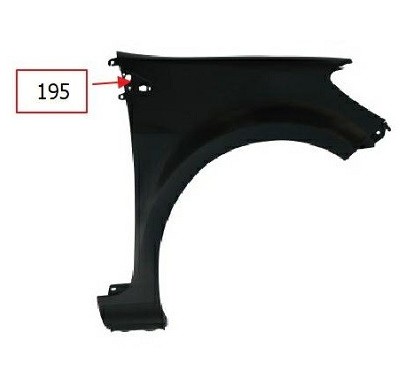 Parafango anteriore destro in Plastica-Con primer-Mod. Cerc per Renault Clio RN3253023 - 64-RN3253023 - 64-RN3253023