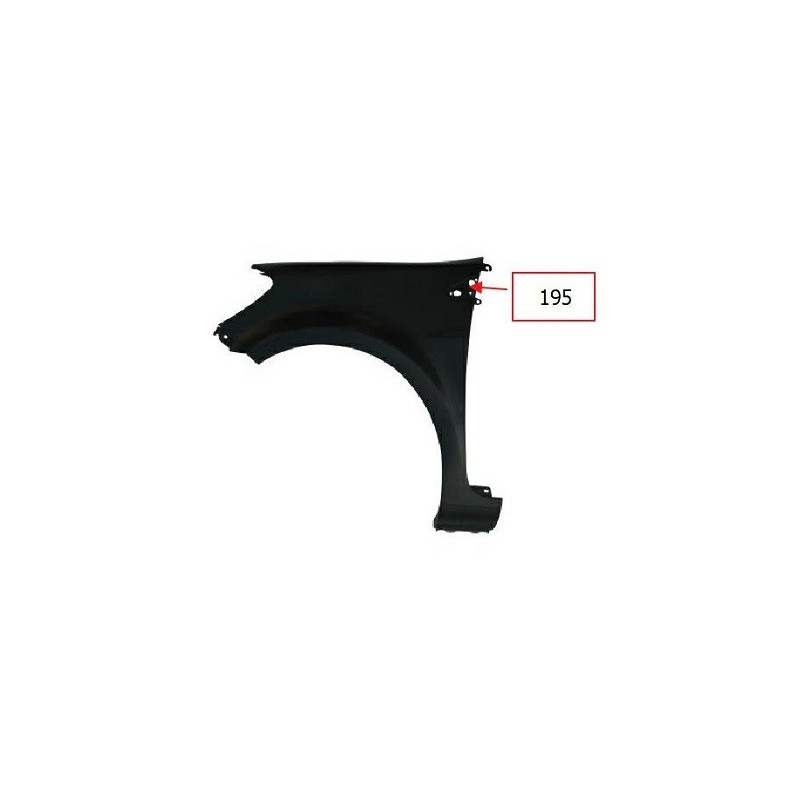 Parafango anteriore sinistro in Plastica-Con primer-Mod. Cerc per Renault Clio RN3253024