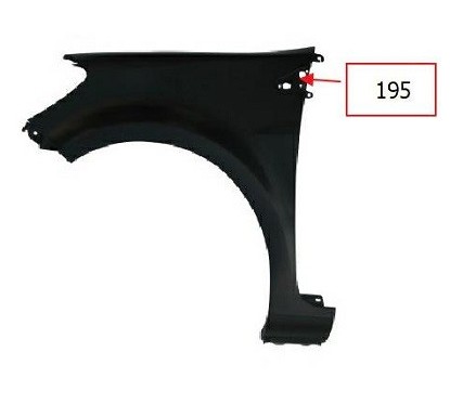 Parafango anteriore sinistro in Plastica-Con primer-Mod. Cerc per Renault Clio RN3253024 - 64-RN3253024 - 64-RN3253024