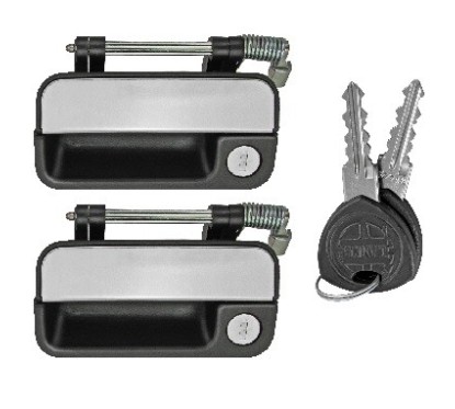 Coppia Maniglie Porta Esterna anteriore sinistro+Destro (Con Chiave) per Lancia Dedra (835) AL80366B - 31-AL80366B -