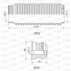 Kit Parapolvere Ammortizzatore DCK5041.04 - 80-DCK5041.04 - 80-DCK5041.04