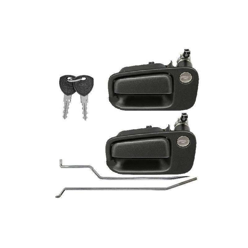 Coppia Maniglie Porta Esterna anteriore destro+Sinistro Nera (Con Chiave) per Lancia Y (840A) AL80425B