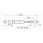 Molla A Gas destro/Sinistro Portellone posteriore (440N L.495MM) per Skoda Fabia SK3249055