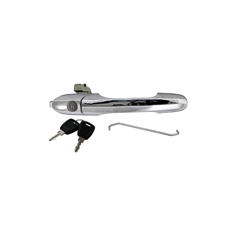 Maniglia anteriore destro Cromata (Serratura + Chiave) per Fiat 500 (312) AL80606