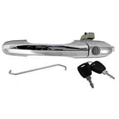Maniglia anteriore sinistro Cromata (Serratura + Chiave) per Fiat 500 (312) AL80607 - 31-AL80607 - 31-AL80607