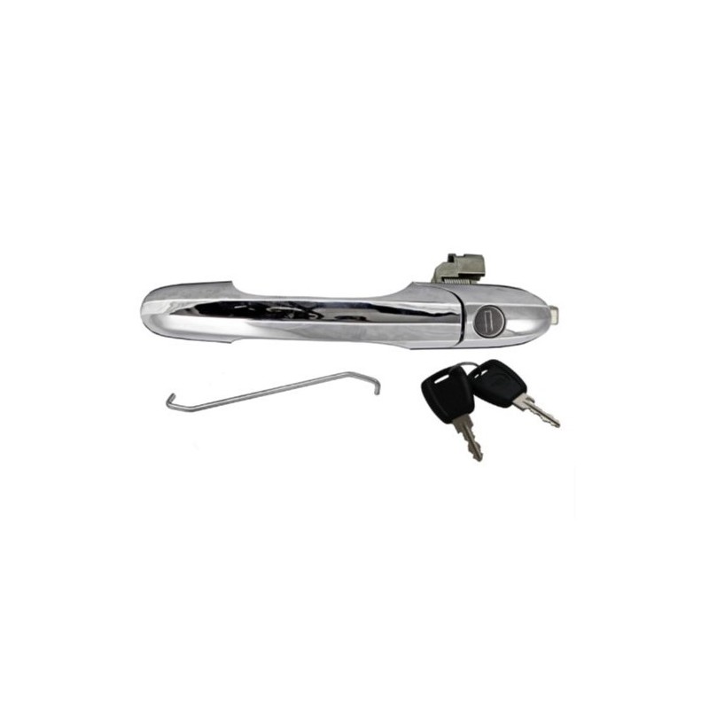 Maniglia anteriore sinistro Cromata (Serratura + Chiave) per Fiat 500 (312) AL80607