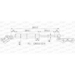 Molla A Gas Portellone posteriore destro con Staffa per Toyota Yaris GSR6026.01