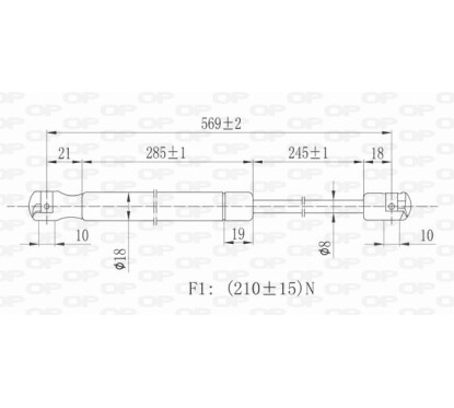 Molla A Gas Portellone posteriore destro/Sinistro per Fiat Cinquecento (170) e Seicento (187) GSR6099.00 - 80-GSR6099.00 -