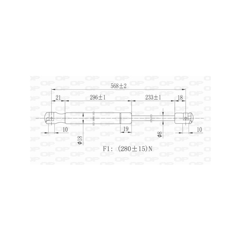 Molla A Gas Portellone posteriore destro/Sinistro per Fiat Uno (146 A/E) GSR6148.00