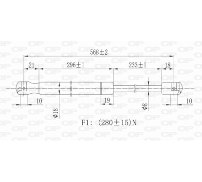 Molla A Gas Portellone posteriore destro/Sinistro per Fiat Uno (146 A/E) GSR6148.00 - 80-GSR6148.00 - 80-GSR6148.00