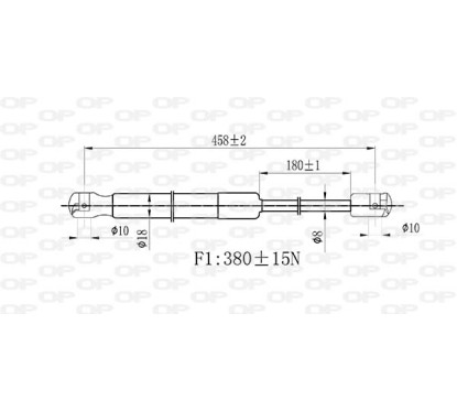 Molla A Gas Portellone posteriore destro/Sinistro per Citroen C2 GSR6498.00 - 80-GSR6498.00 - 80-GSR6498.00