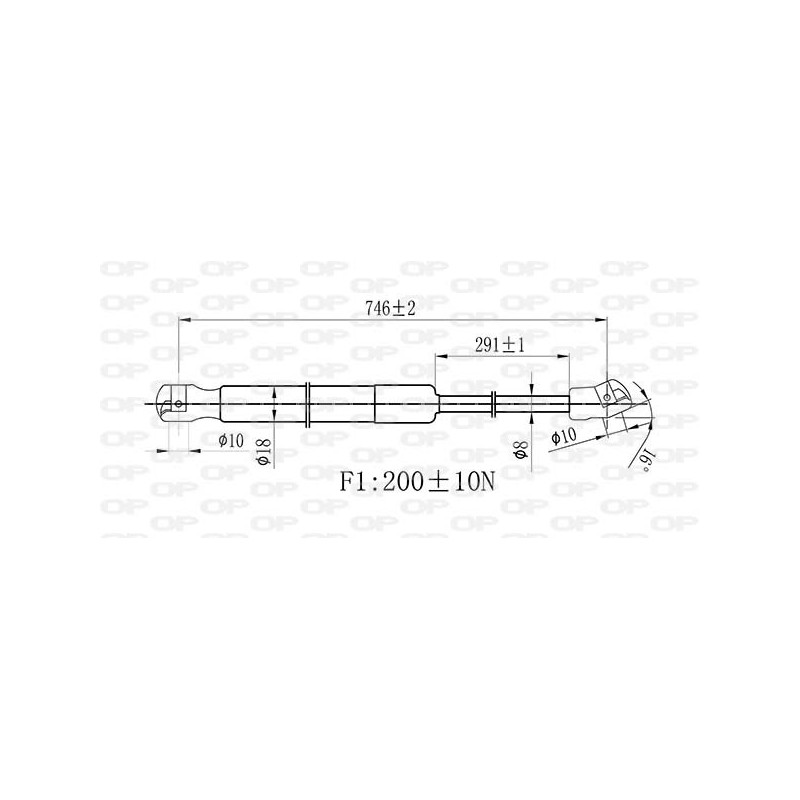 Molla A Gas Cofano anteriore destro per Audi A3 (8V1) e A3 (8VK) GSR6524.01