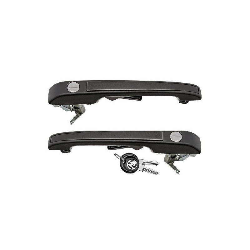 Coppia Maniglie Porte Esterne Anteriori destro+Sinistro Nera (Con Chiave) per Volkswagen Golf (II) e Polo AL8075013