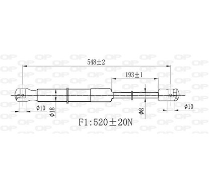 Molla A Gas destro/Sinistro Portellone posteriore (520N per Volkswagen Golf (VII), Golf (VII) Gti-Gtd e Golf (VIII)