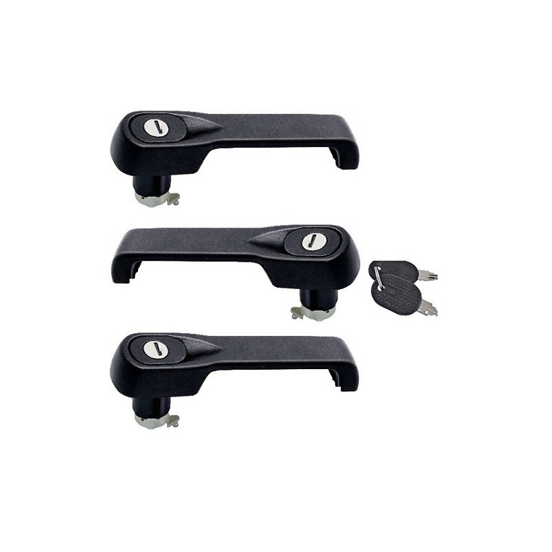 Coppia 2 Maniglie Porta Esterne + 1 Portellone (Con Chiavi) (3 Pz) per Fiat Fiorino AL8599