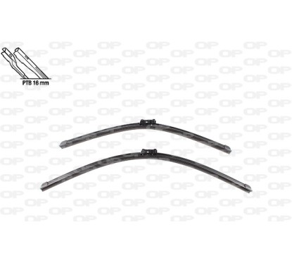 Coppia Spazzole Twin Perfect 26''-21''/660-533MM per Audi A6 (9**), A7 e Land Rover Evoque e altri modelli WBT9031.00 -