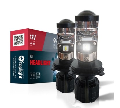 Kit Headlight H4 con Lenticolare in Testa (Conf.2 Pz) 417804 - 83-417804 - 83-417804