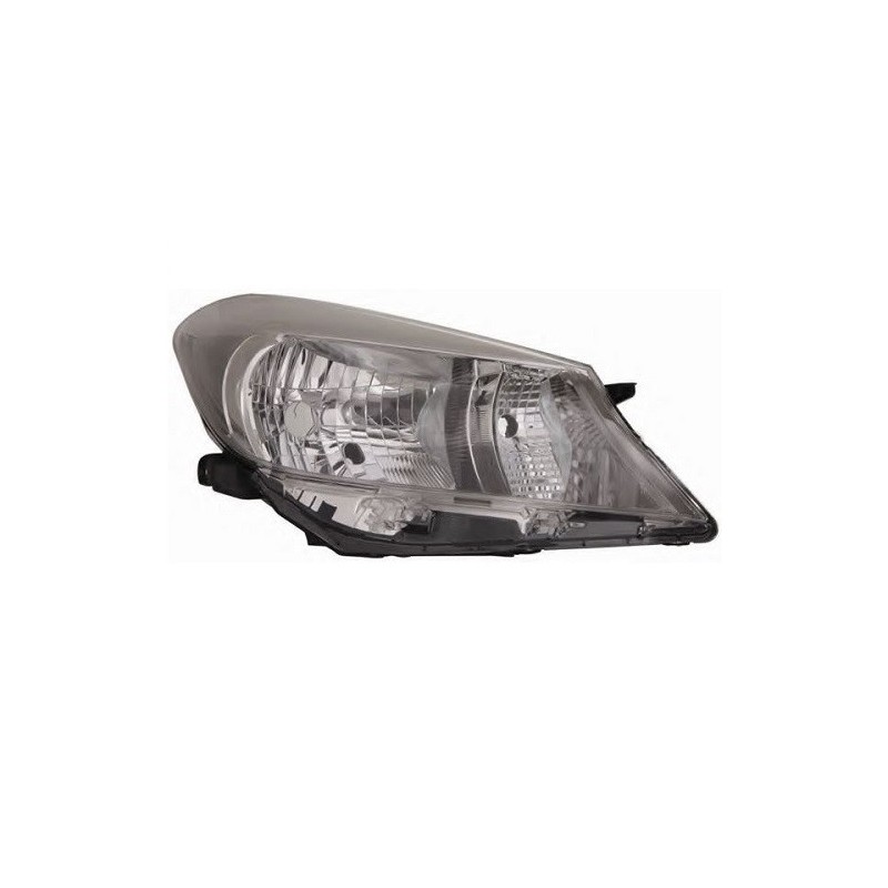 Proiettore destro (H4) (C/Cromato) (Cornice Grigia) dal 2011 per Toyota Yaris 327004752
