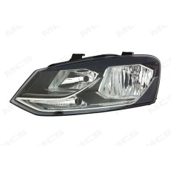 Proiettore sinistro (H7+H7) (C/Nero) (Mod. Comfortline/Highline) Volkswagen Polo dal 2014 327005223 - 30-327005223 -