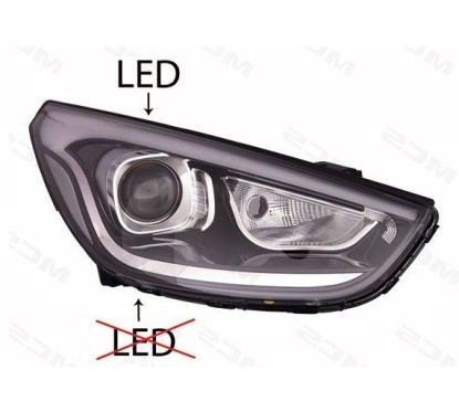 Proiettore destro (Xenon) (Led) (C/Nero) Hyundai IX35 2013- 327005234 - 30-327005234 - 30-327005234