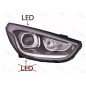 Proiettore destro (Xenon) (Led) (C/Nero) Hyundai IX35 2013- 327005234