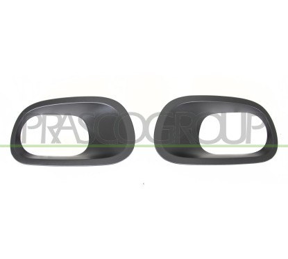 Kit Cornici fendinebbia Nere Goffrate (Destro+Sinistro) per Citroen C3 CI3281240