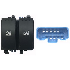 Blocco Porta anteriore sinistro (Connettore Blu) (10 Pin) per Renault Megane e Scenic-Grand Scenic RNB76006 - 31-RNB76006 -