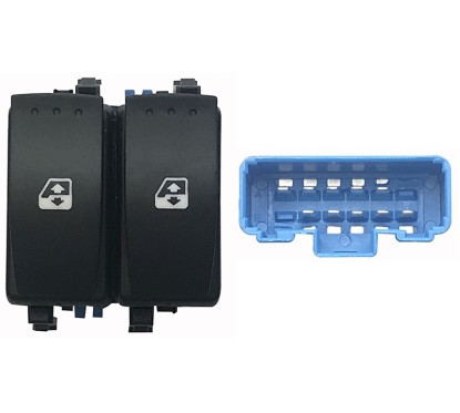 Blocco Porta anteriore sinistro (Connettore Blu) (10 Pin) per Renault Megane e Scenic-Grand Scenic RNB76006 - 31-RNB76006 -