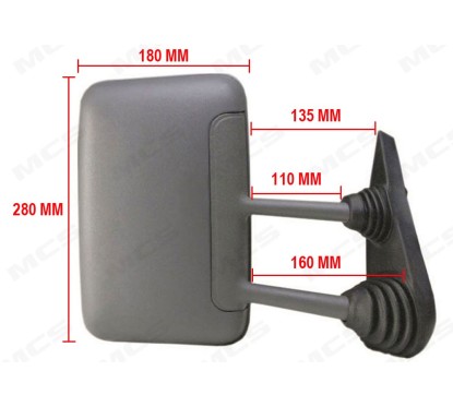 Retrovisore 30464 Est.destro Iveco Daily Bra.largo 335030464