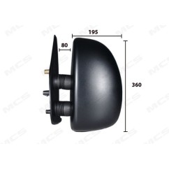 Retrovisore 30512 El.ri.br.corto Ducato per Citroen Jumper (230), Jumper (244) e Fiat Ducato (230L) e altri modelli