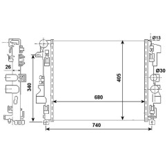 Radiatore Mercedes 53801 - 32-53801 - 32-53801