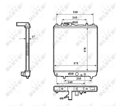 Radiatore Opel 53862