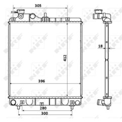 Radiatore Hyundai 58354 - 32-58354 - 32-58354