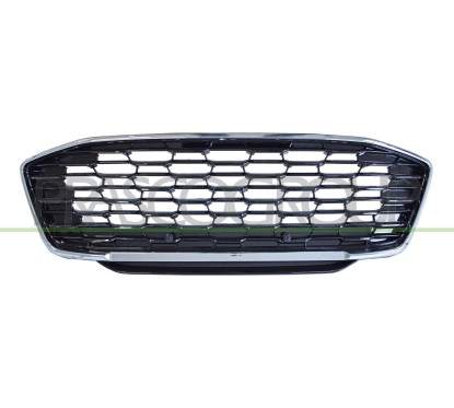 Griglia Radiatore Nera Lucida C/Cornice Cromata per Ford Puma FD6202001