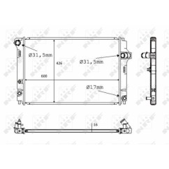 Radiatore Toyota 58382 - 32-58382 - 32-58382