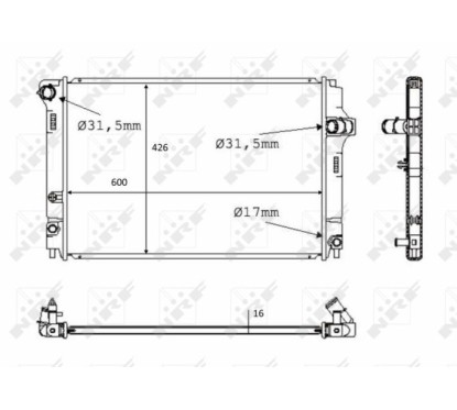 Radiatore Toyota 58382
