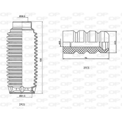 Kit Parapolvere Ammortizzatore DCK5024.04 - 80-DCK5024.04 - 80-DCK5024.04