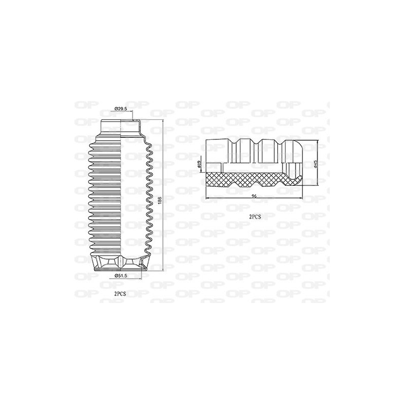 Kit Parapolvere Ammortizzatore DCK5024.04
