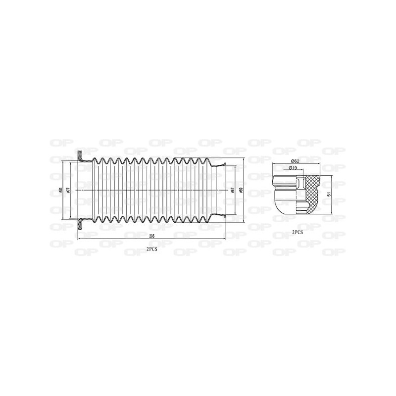 Kit Parapolvere Ammortizzatore DCK5026.04