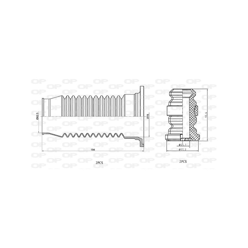 Kit Parapolvere Ammortizzatore DCK5049.04