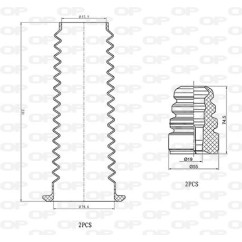 Kit Parapolvere Ammortizzatore DCK5087.04 - 80-DCK5087.04 - 80-DCK5087.04