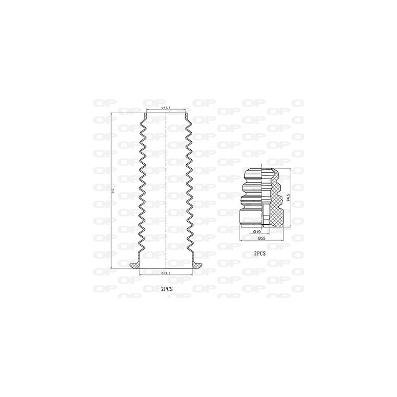 Kit Parapolvere Ammortizzatore DCK5087.04