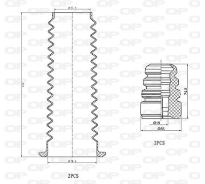 Kit Parapolvere Ammortizzatore DCK5087.04 - 80-DCK5087.04 - 80-DCK5087.04