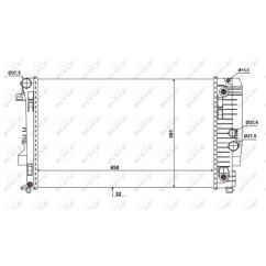 Radiatore Mercedes 58440 - 32-58440 - 32-58440
