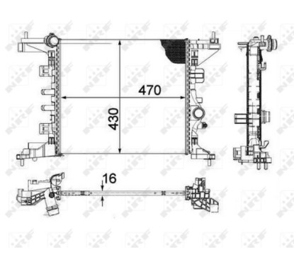 Radiatore Opel 58477