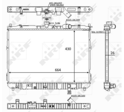 Radiatore Kia 59046
