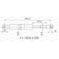 Molla A Gas destro/Sinistro Portellone posteriore (1050N per Citroen Jumpy, Fiat Scudo e Ulysse e altri modelli FT9239055
