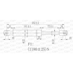 Molla A Gas Portellone posteriore destro/Sinistro per Alfa Romeo 159 (939) GSR6005.00