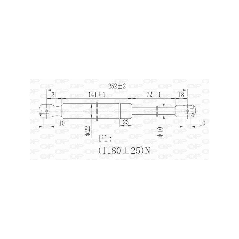 Molla A Gas Portellone posteriore destro/Sinistro per Alfa Romeo 159 (939) GSR6005.00