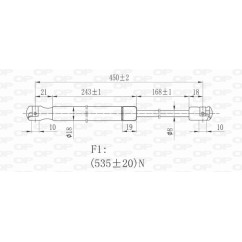 Molla A Gas Portellone posteriore destro/Sinistro per Volkswagen Golf (V) e Golf (V) Gti-Gtd GSR6006.00